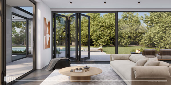 TEZA 95 Series Aluminum Bifold Door