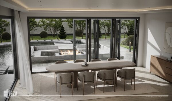 TEZA 95 Series Aluminum Bifold Door