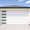Aluminum with Glass Lites Garage Door - White
