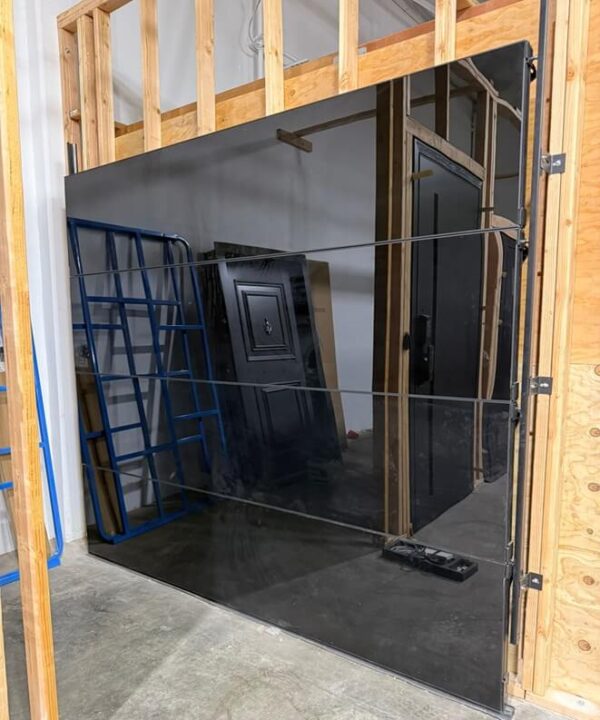 TEZA Aluminum Garage Door With Black Glass