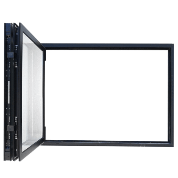 (60 x 36) 65 BI-FOLD WINDOWS - 2L - BLACK WITHOUT SCREEN