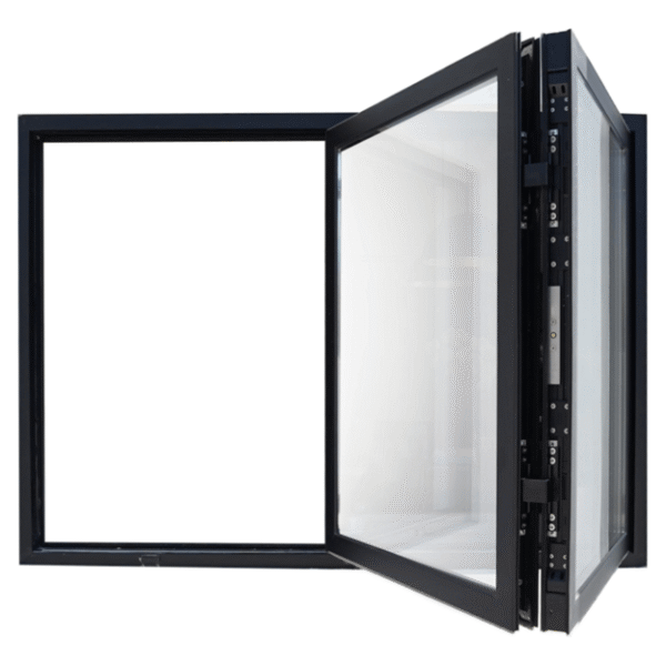 (60 x 36) 65 BI-FOLD WINDOWS - 2R - BLACK WITHOUT SCREEN
