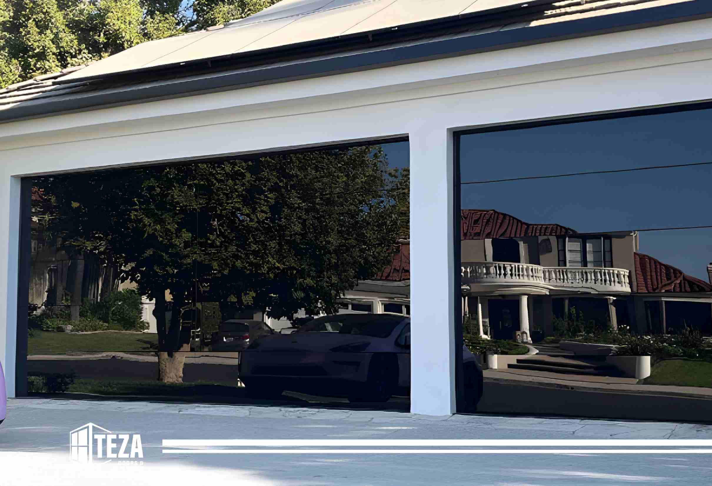 Clear Glass Garage Doors – Bright, open, modern