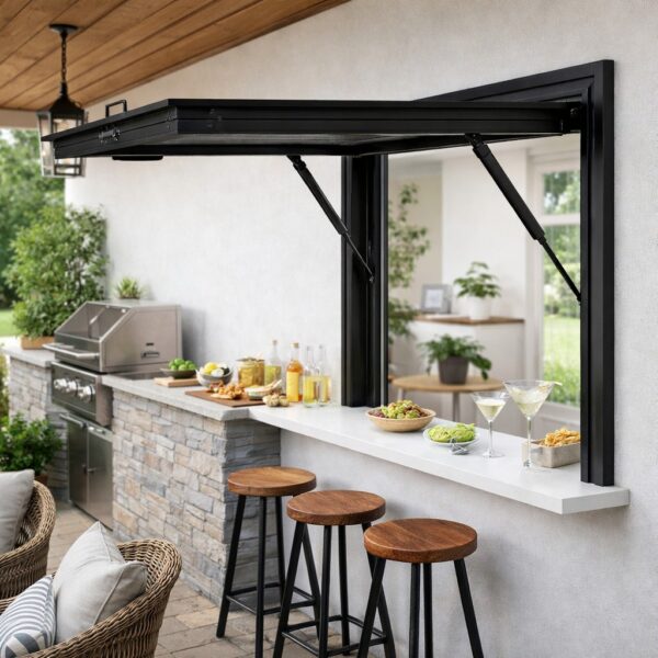 Teza AW65 Hydraulic Awning Window Without Bottom Frame Lifestyle