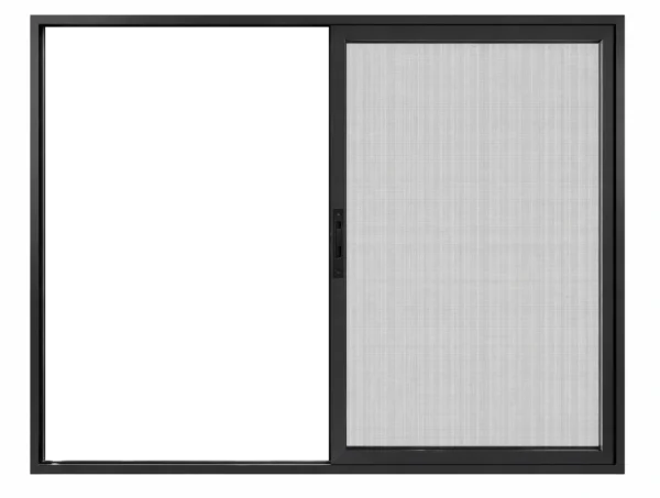 156 Series Sliding Door - Screen Open Right - Black