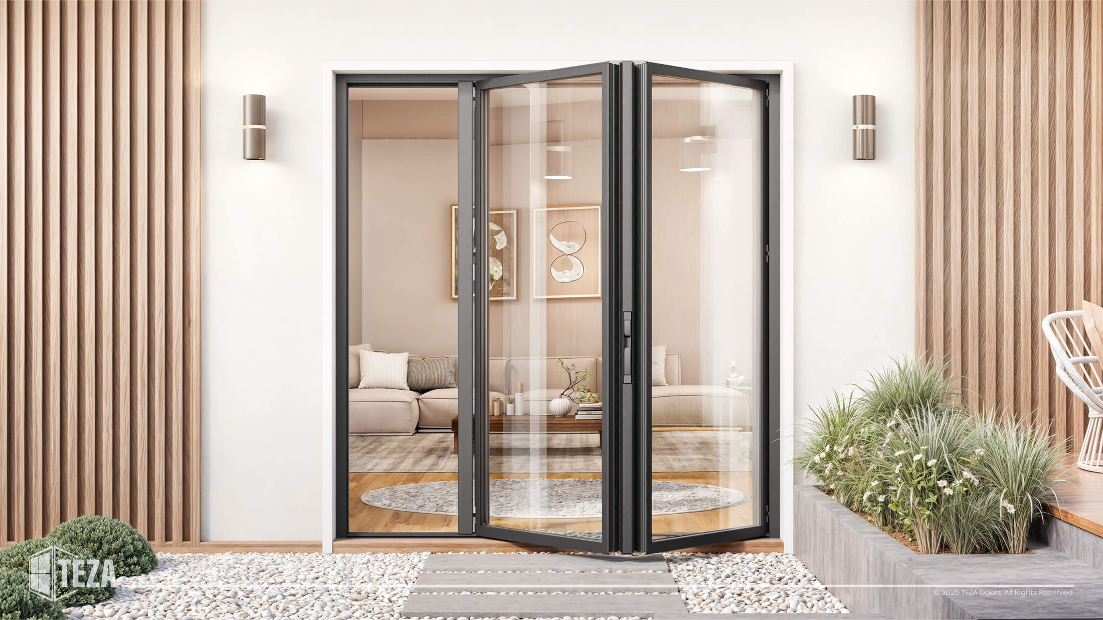 Teza HR Series - Hurricane Rated Bi-Fold Door with PVB Laminate Glass - Image 13