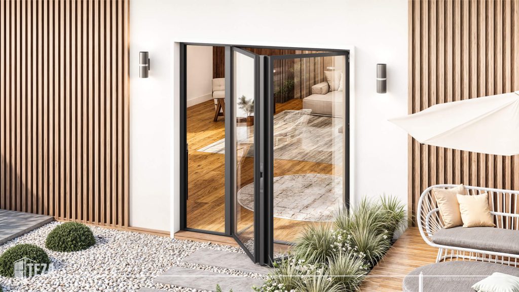 Teza HR Series - Hurricane Rated Bi-Fold Door with PVB Laminate Glass