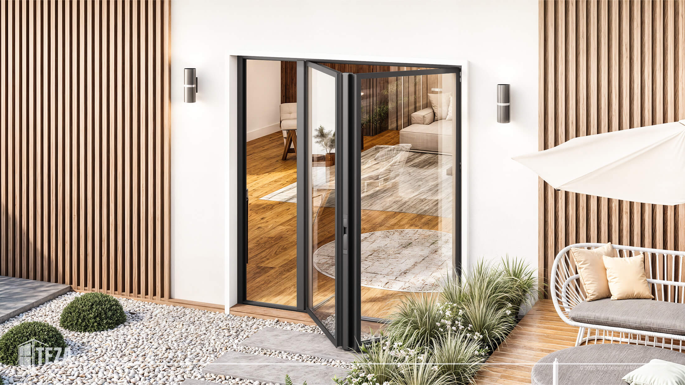 Teza HR Series - Hurricane Rated Bi-Fold Door with PVB Laminate Glass - Image 7