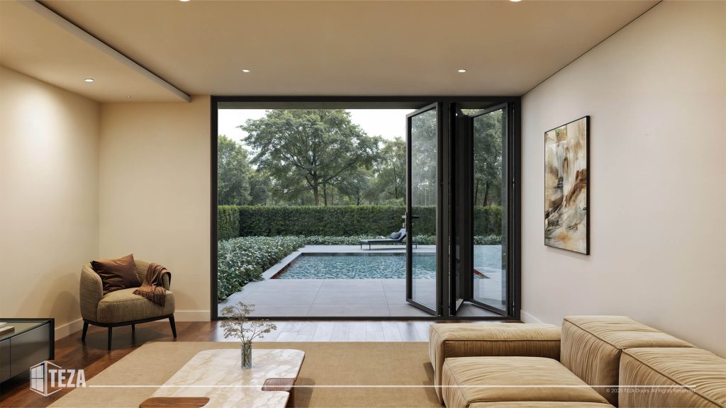 Teza HR Series - Hurricane Rated Bi-Fold Door with PVB Laminate Glass