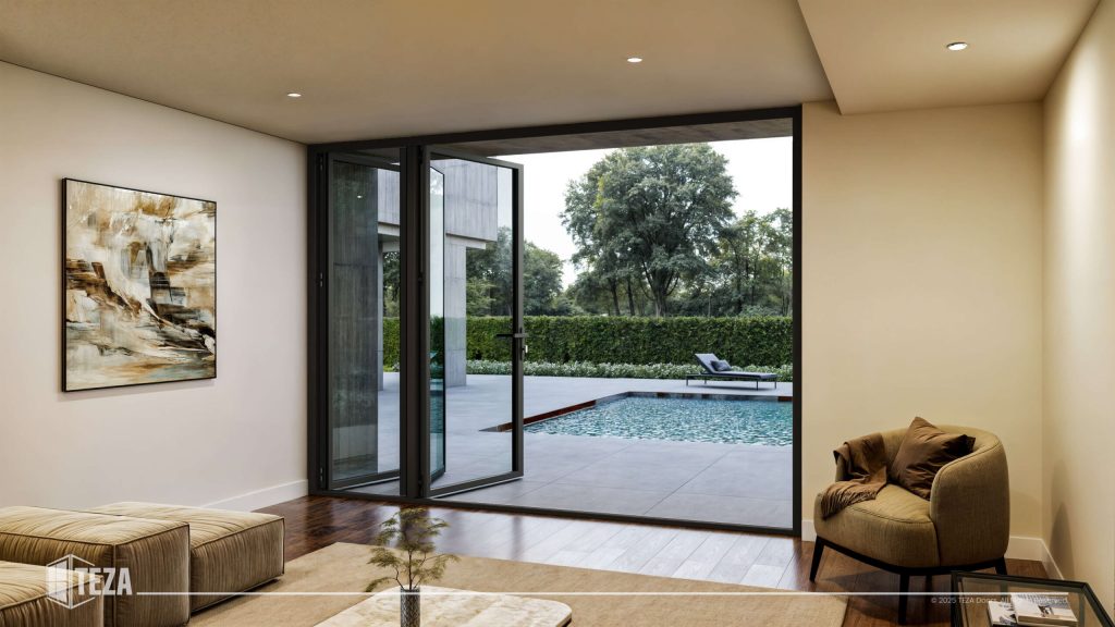 Teza HR Series - Hurricane Rated Bi-Fold Door with PVB Laminate Glass