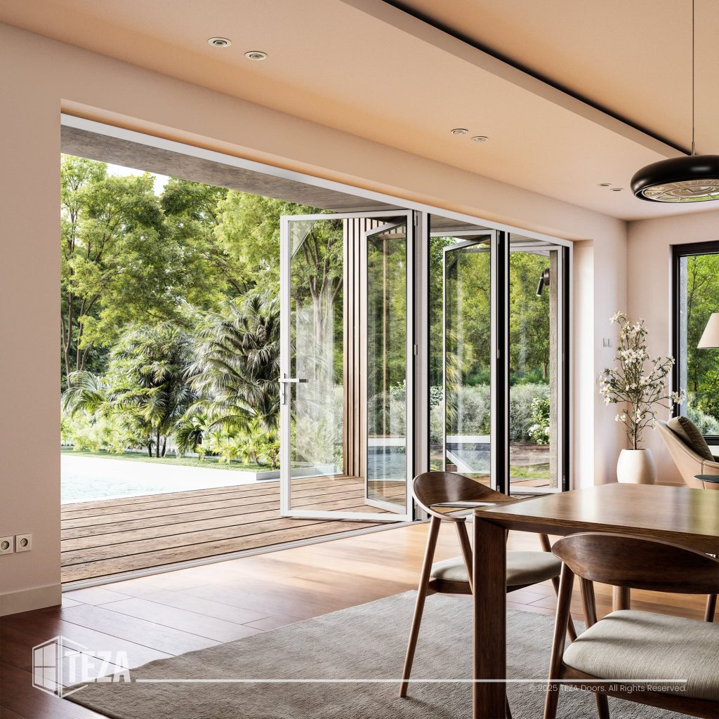 Teza HR Series - Hurricane Rated Bi-Fold Door with PVB Laminate Glass