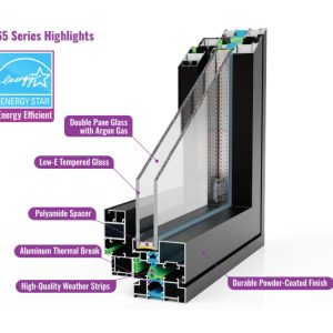 TEZA 65 Series Aluminum Hydraulic Window Without Bottom Frame - Image 12