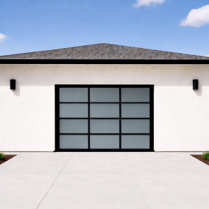 Teza - Framed Glass Garage Door - Image 3