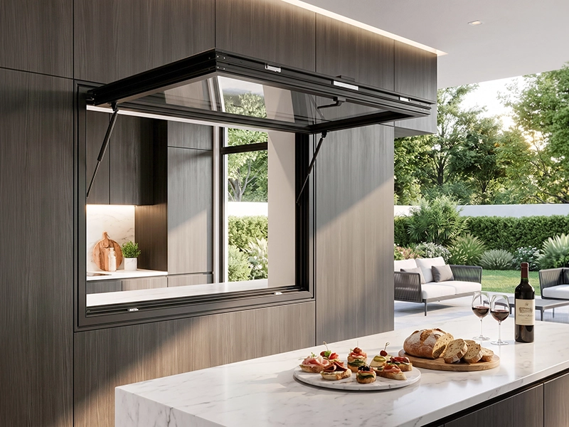 TEZA 65 Series Aluminum Hydraulic Window With Bottom Frame