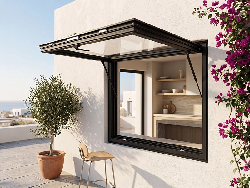 TEZA 65 Series Aluminum Hydraulic Window With Bottom Frame