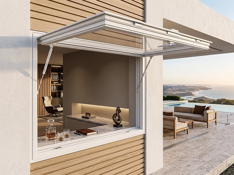 TEZA 65 Series Aluminum Hydraulic Window With Bottom Frame
