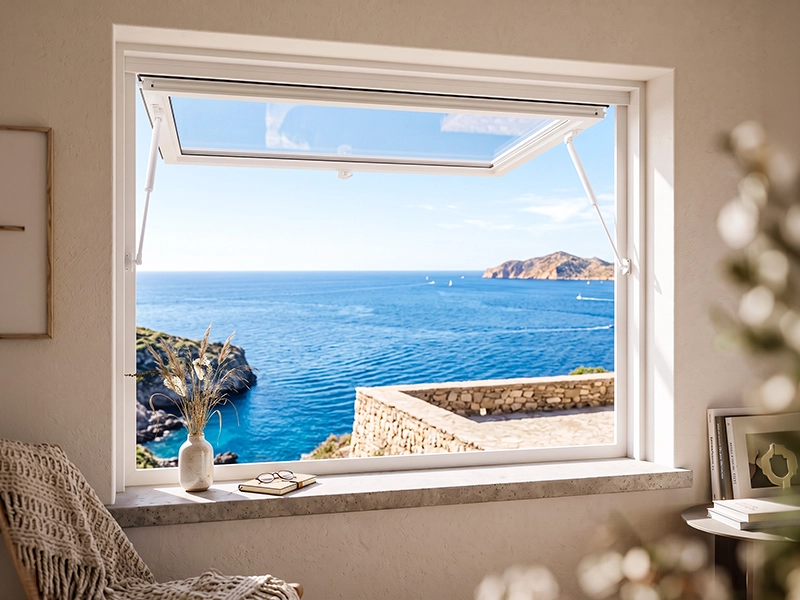 TEZA 65 Series Aluminum Hydraulic Window With Bottom Frame