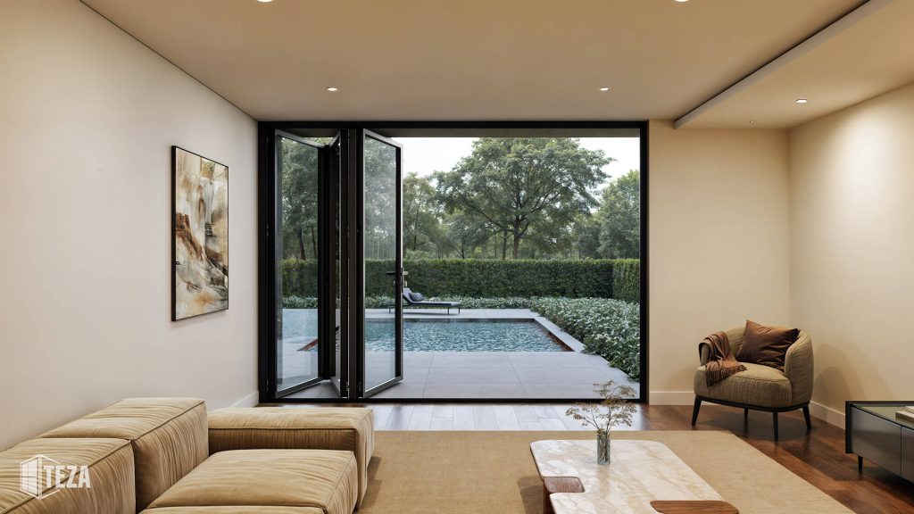 Teza HR Series - Hurricane Rated Bi-Fold Door with PVB Laminate Glass