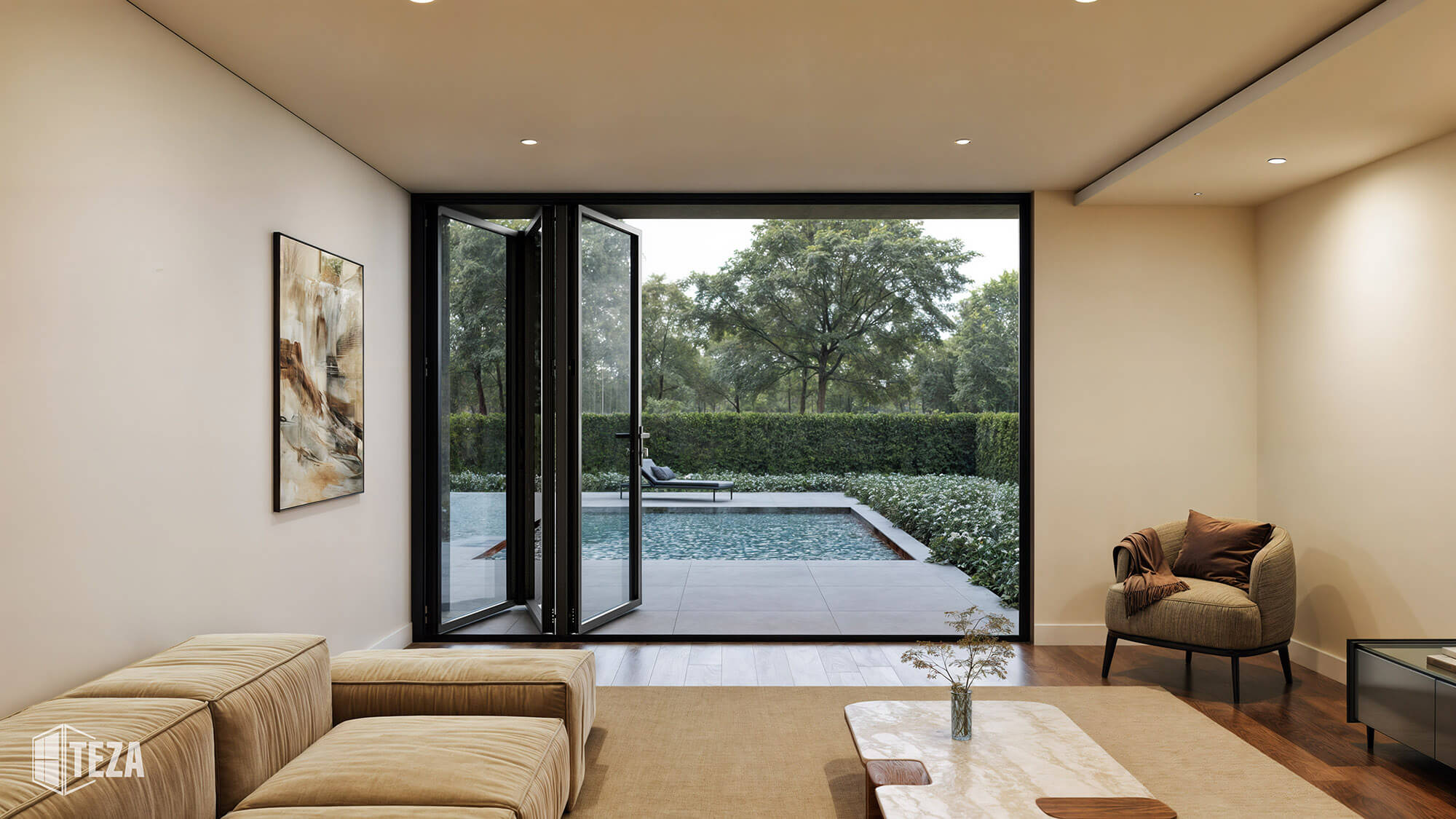 Teza HR Series - Hurricane Rated Bi-Fold Door with PVB Laminate Glass - Image 9