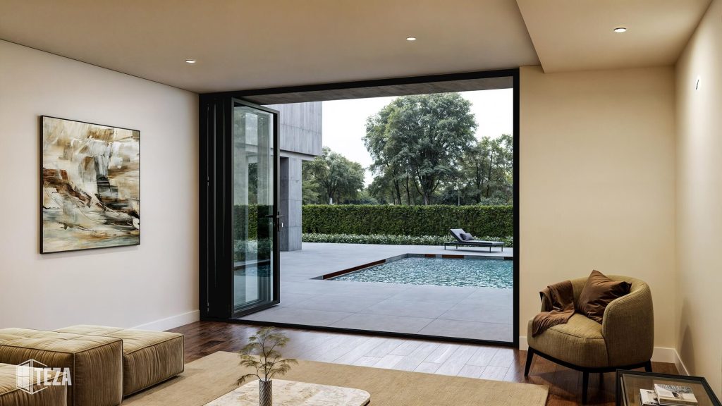 Teza HR Series - Hurricane Rated Bi-Fold Door with PVB Laminate Glass