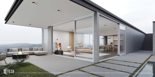 TEZA (Hurricane Rated) Aluminum Sliding Patio Door with PVB Laminate Glass