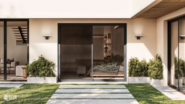 TEZA (Hurricane Rated) Aluminum Sliding Patio Door with PVB Laminate Glass