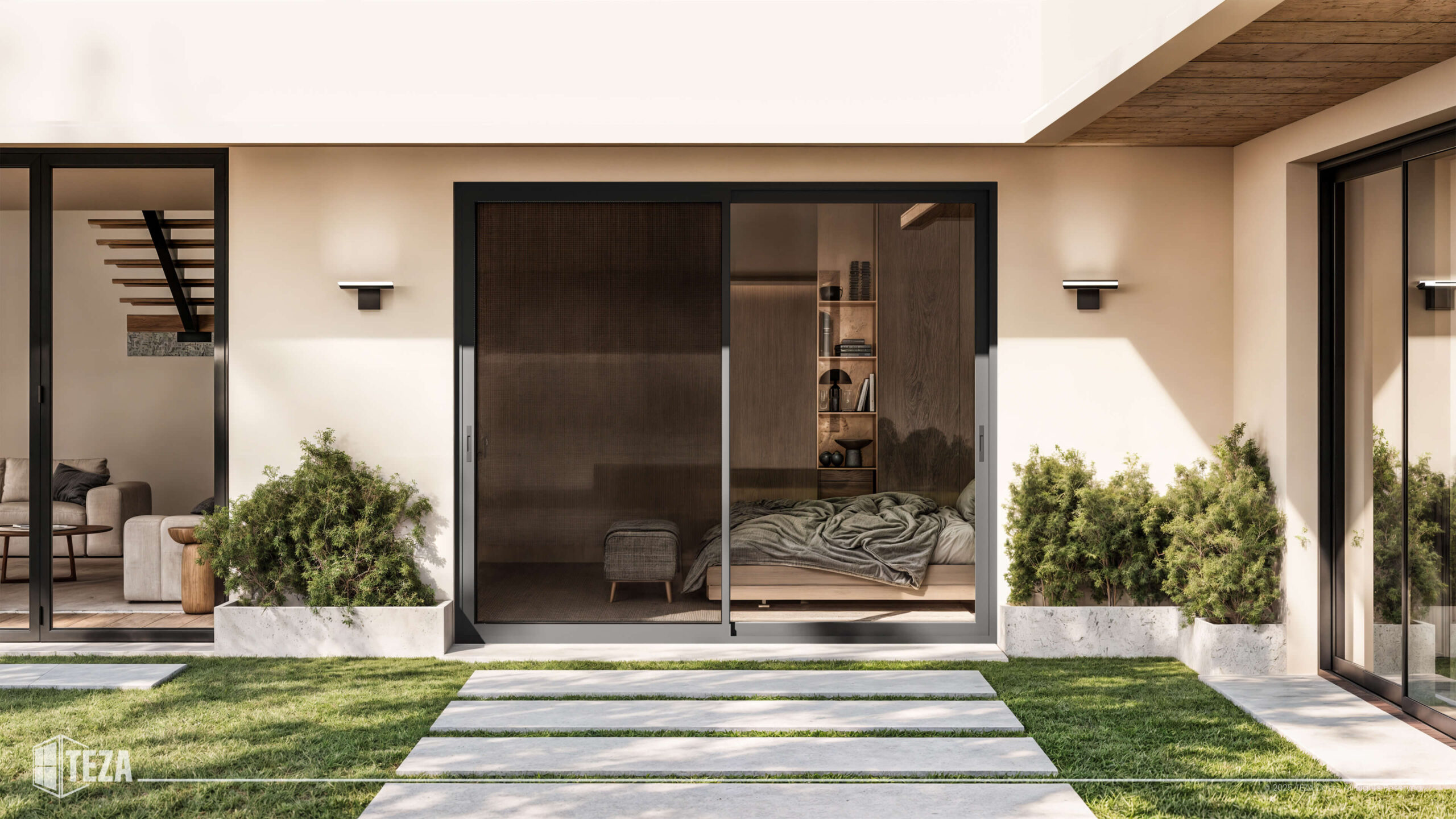 TEZA (Hurricane Rated) Aluminum Sliding Patio Door with PVB Laminate Glass - Image 6
