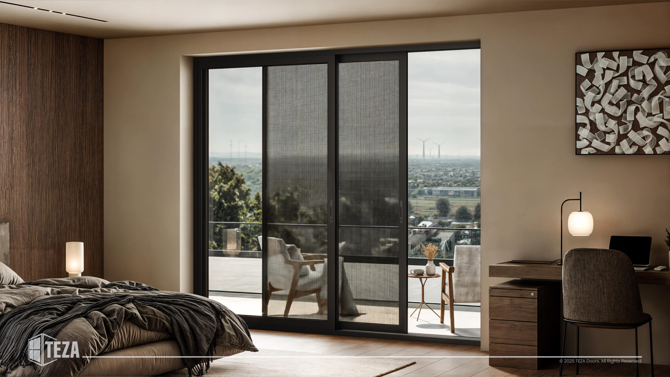 TEZA (Hurricane Rated) Aluminum Sliding Patio Door with PVB Laminate Glass - Image 9
