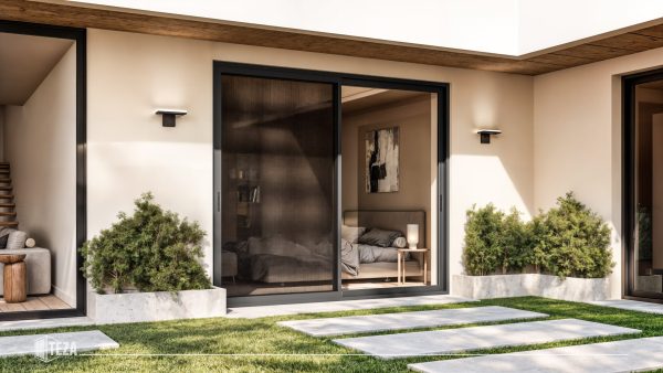 TEZA (Hurricane Rated) Aluminum Sliding Patio Door with PVB Laminate Glass