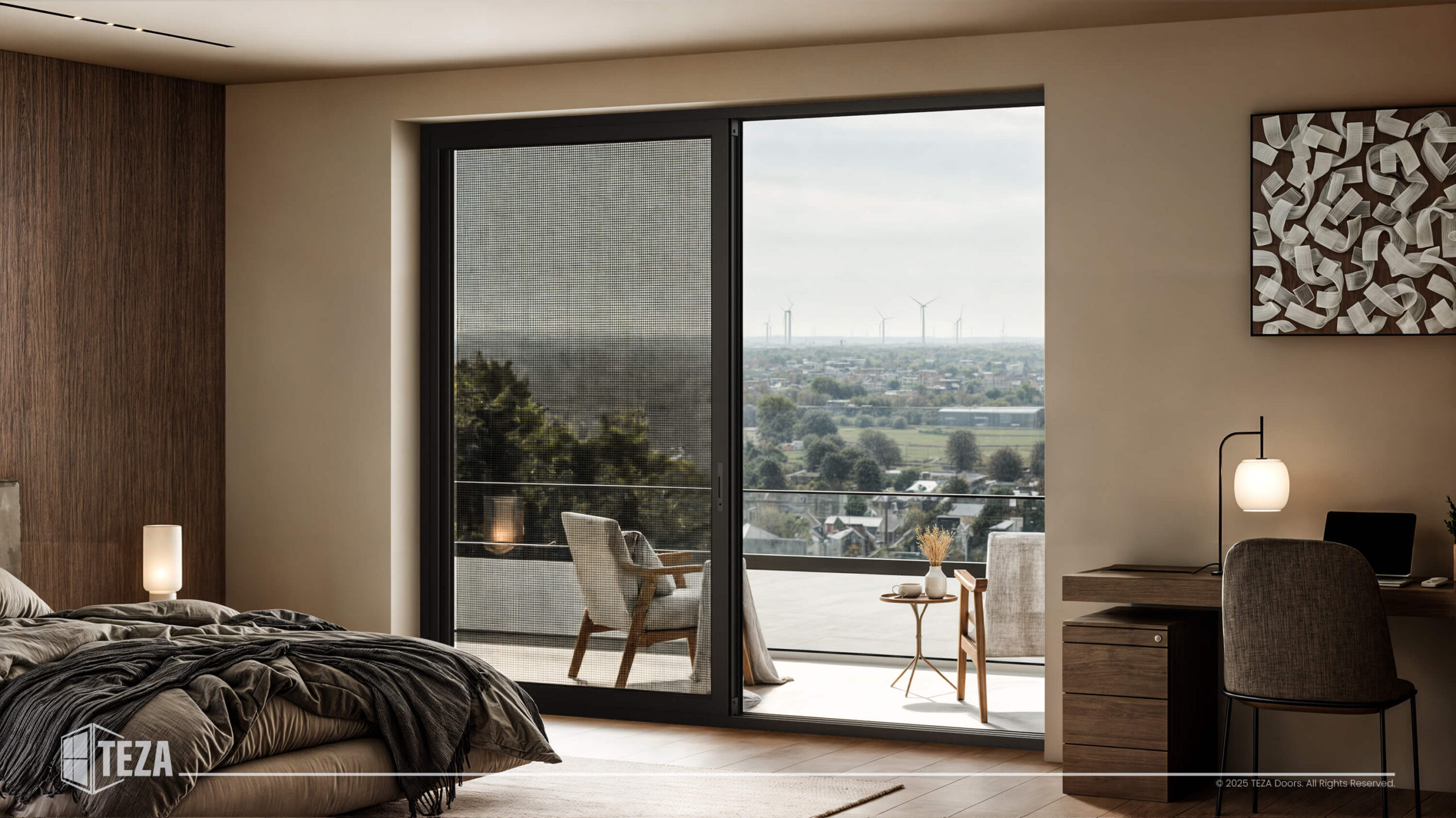 TEZA (Hurricane Rated) Aluminum Sliding Patio Door with PVB Laminate Glass - Image 10