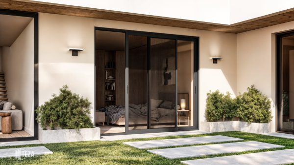 TEZA (Hurricane Rated) Aluminum Sliding Patio Door with PVB Laminate Glass