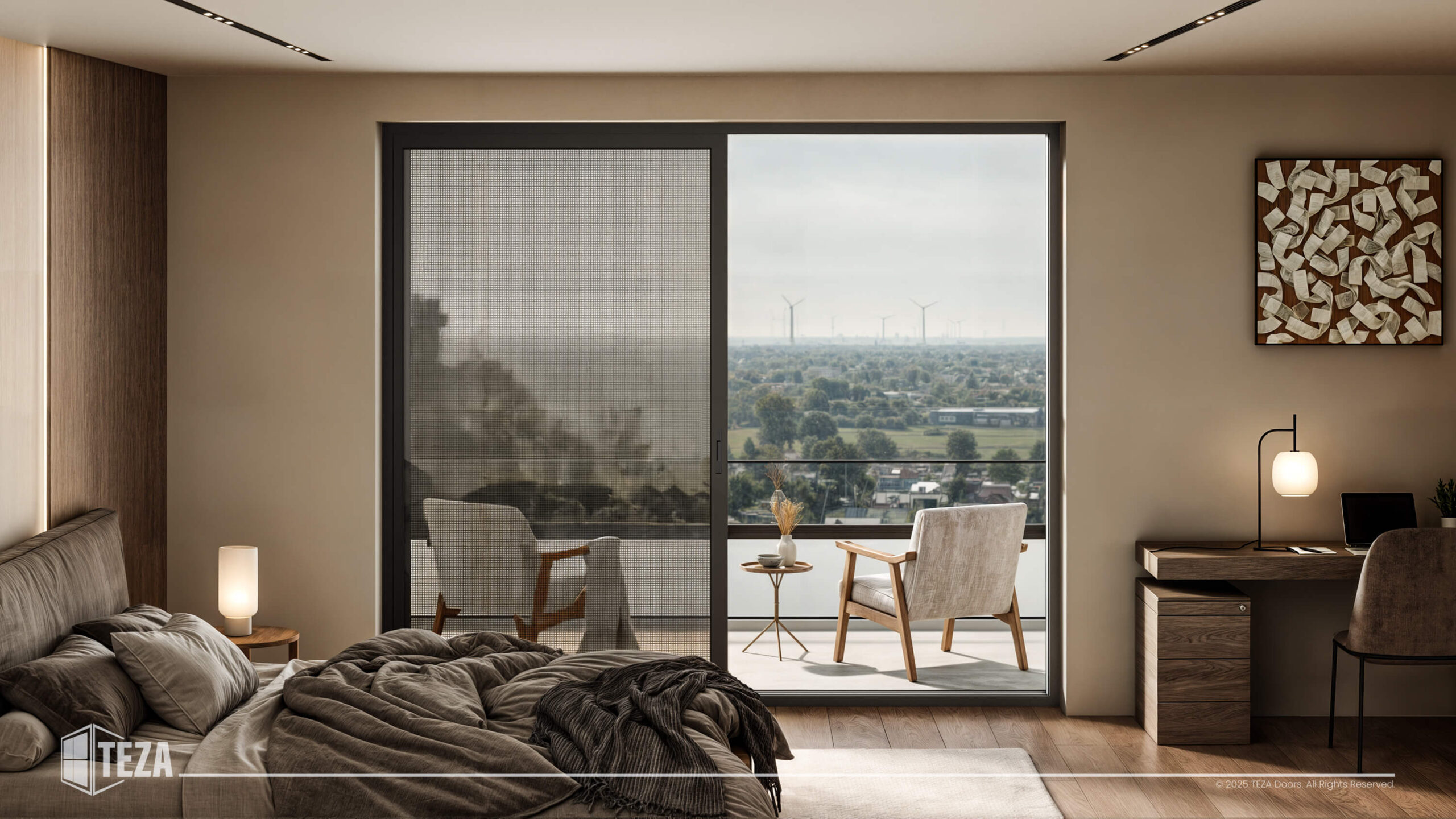 TEZA (Hurricane Rated) Aluminum Sliding Patio Door with PVB Laminate Glass - Image 14