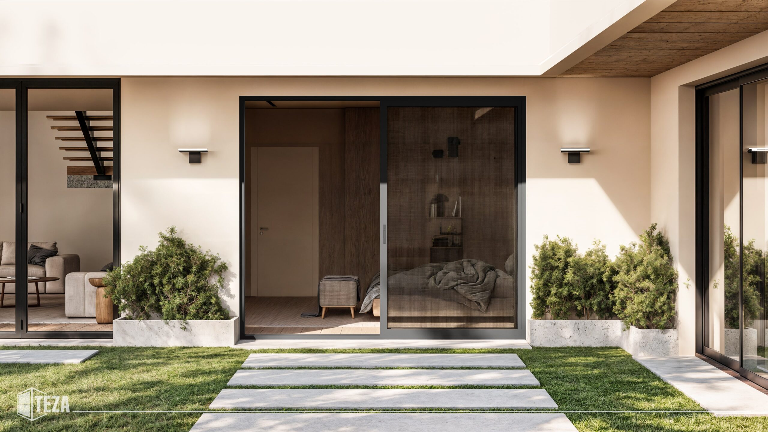 TEZA (Hurricane Rated) Aluminum Sliding Patio Door with PVB Laminate Glass - Image 13
