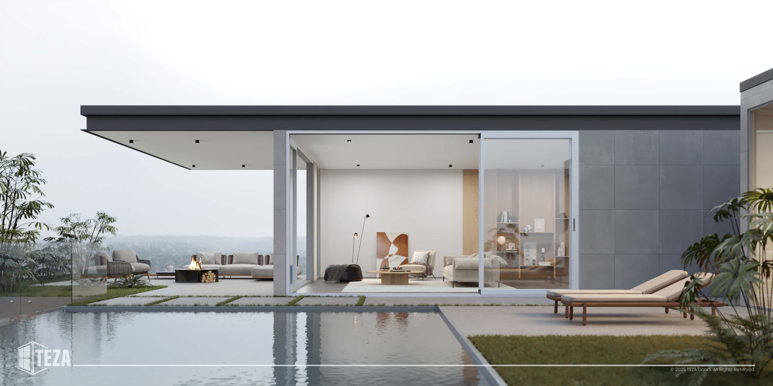 TEZA (Hurricane Rated) Aluminum Sliding Patio Door with PVB Laminate Glass - Image 2
