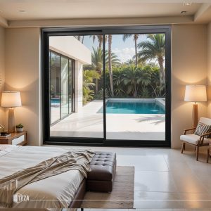 TEZA (Hurricane Rated) Aluminum Sliding Patio Door with PVB Laminate Glass