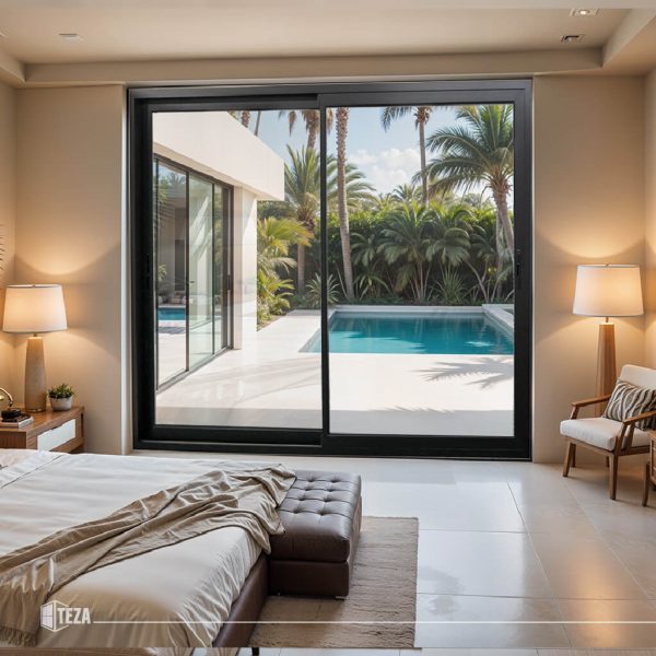 TEZA (Hurricane Rated) Aluminum Sliding Patio Door with PVB Laminate Glass