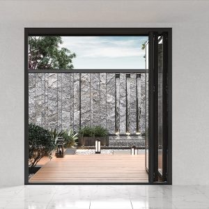 TEZA (Hurricane Rated) Aluminum Bi-Fold Door with PVB Laminate Glass