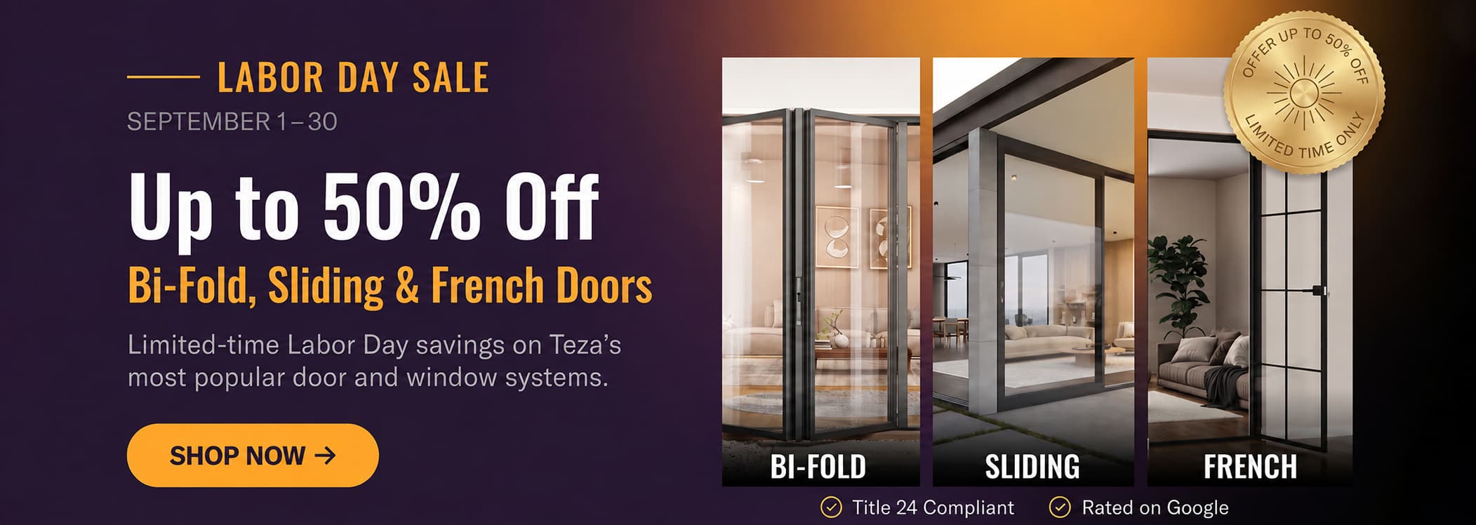 Teza Doors Labor Day Sale 2026-updated 9-14-26